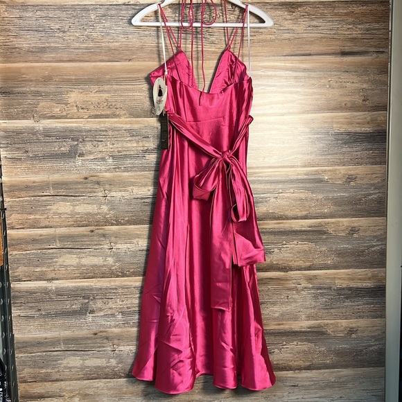 Nox NariAnna Pink Satin Homecoming Prom Formal Dress Size XS NWT - Picture 3 of 4